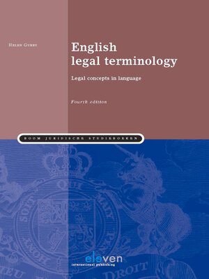 cover image of English Legal Terminology